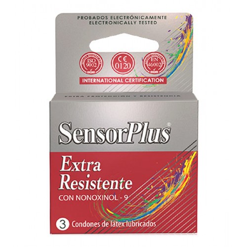 Sensor Plus Extra Resistente Con Nonoxynol 9