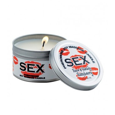 Vela Masaje Feromona Frambuesa